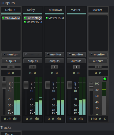 aux direct to master
